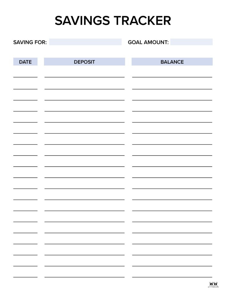 Savings Trackers - 27 Free Printables | Printabulls pertaining to Free Savings Tracker Printable