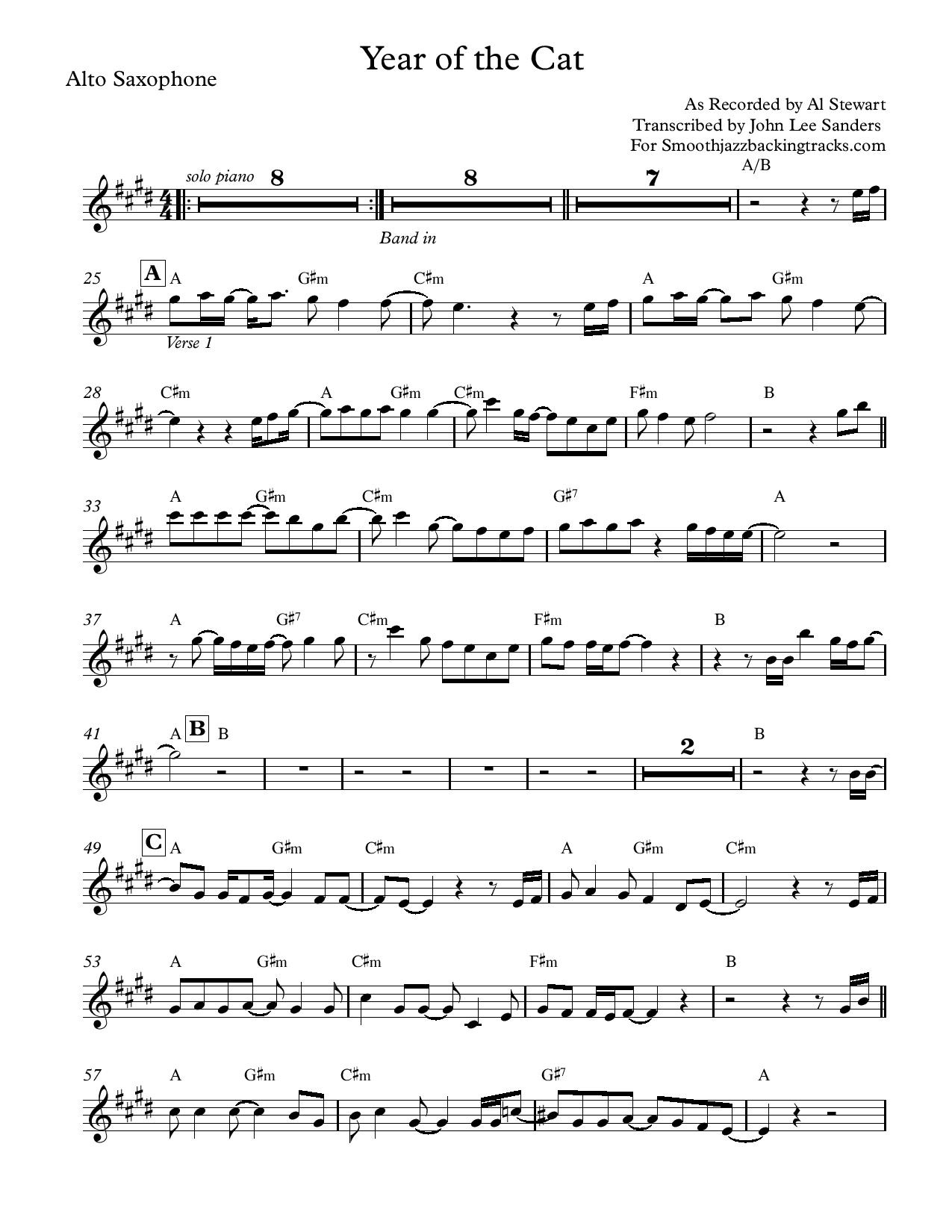 Sax Solo Sheet Music In Printable Pdf throughout Printable Sheet Music For Alto Saxophone Free