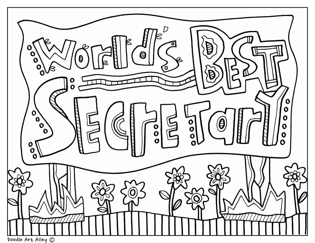 School Secretary Day - Classroom Doodles with Secretary Day Cards Free Printable