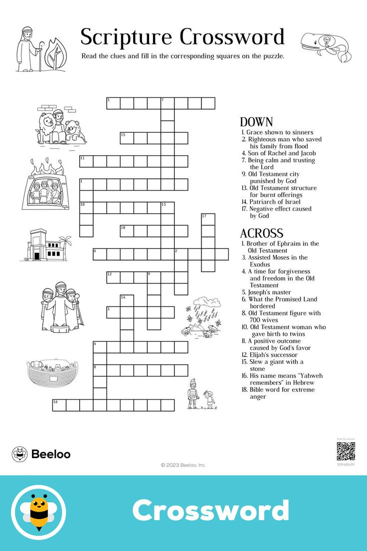 Scripture Crossword throughout Printable Bible Crossword Puzzles