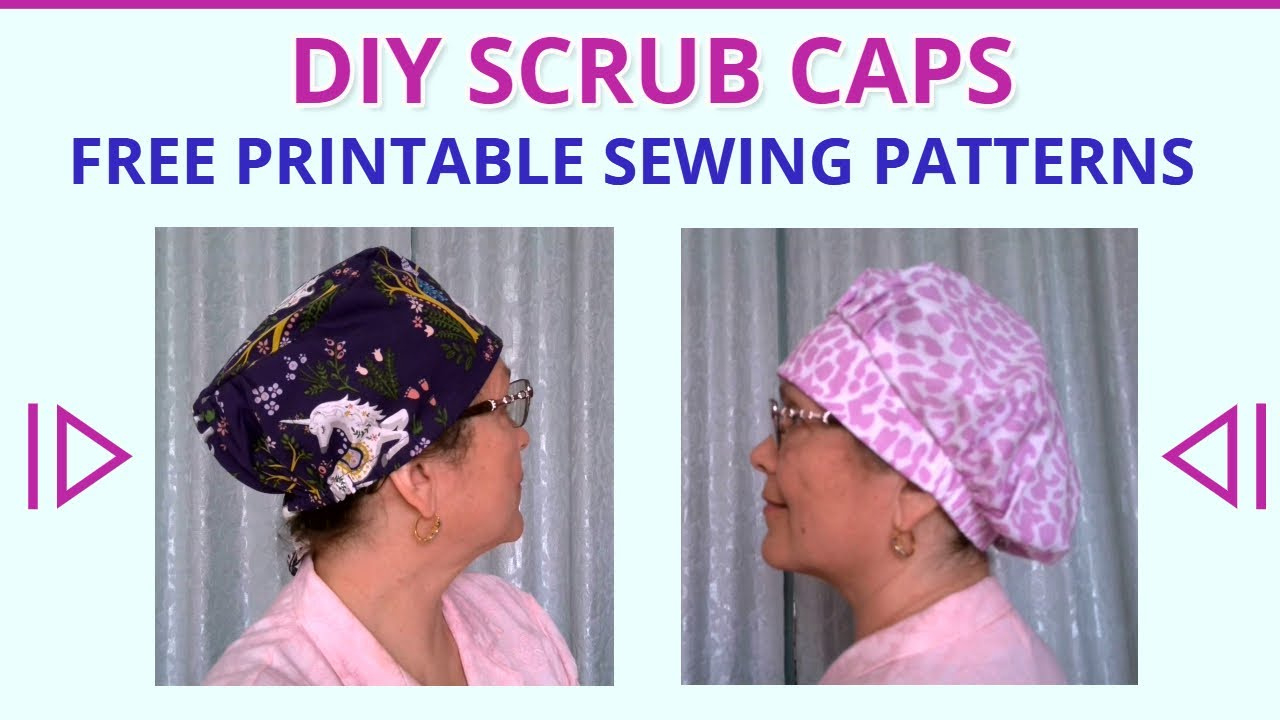 Scrub Cap Patterns Free Printable Plus Step-By-Step Sewing Tutorial regarding Printable Bouffant Scrub Hat Pattern Free