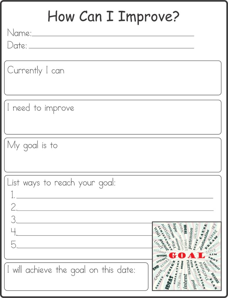 Self Improvement Worksheet - Your Therapy Source pertaining to Printable Worksheets For Adults