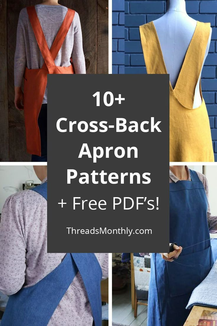 Sewing Patterns: Cross-Back Aprons + Free Printable Pdf Templates intended for Free Printable Cross Back Apron Pattern