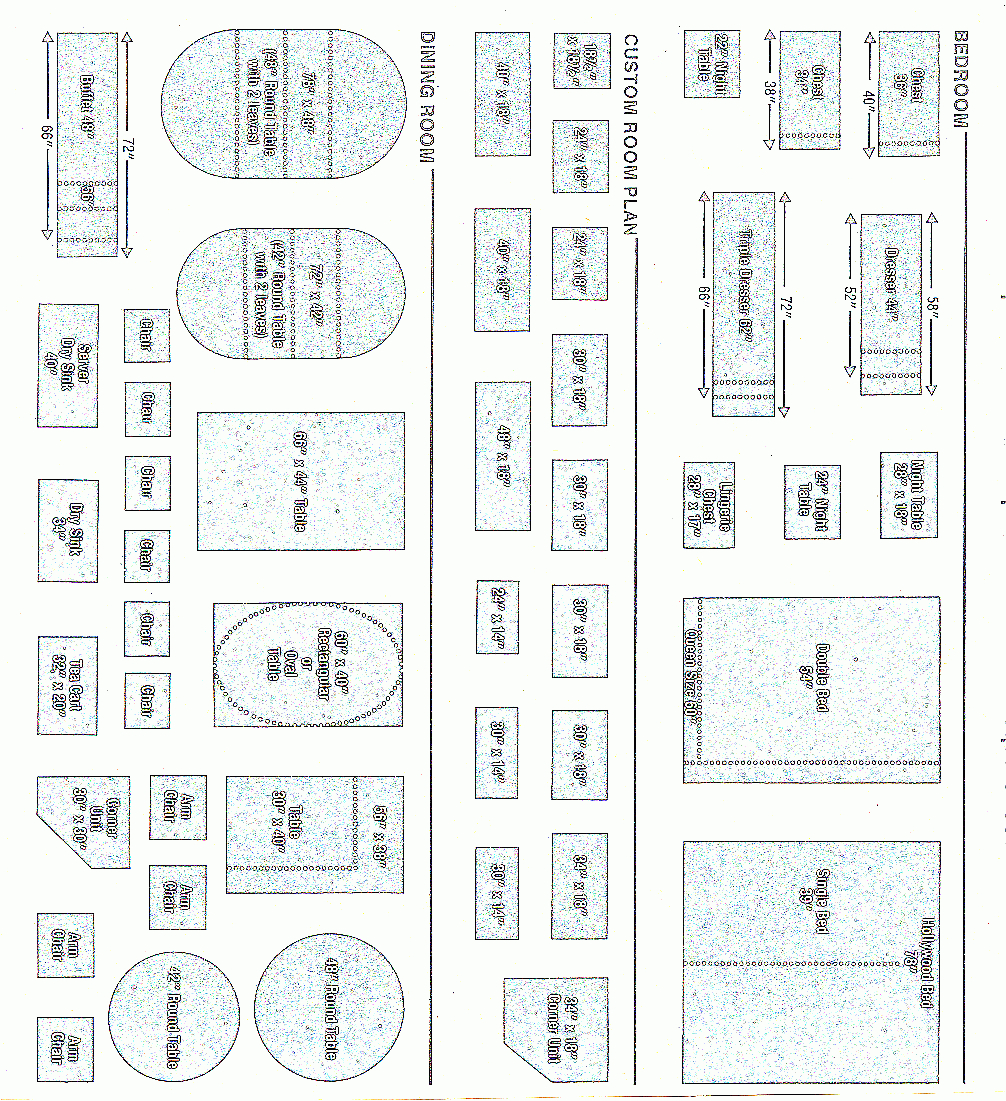 Shaw Communications intended for 1 4 Inch Scale Furniture Templates Printable Free