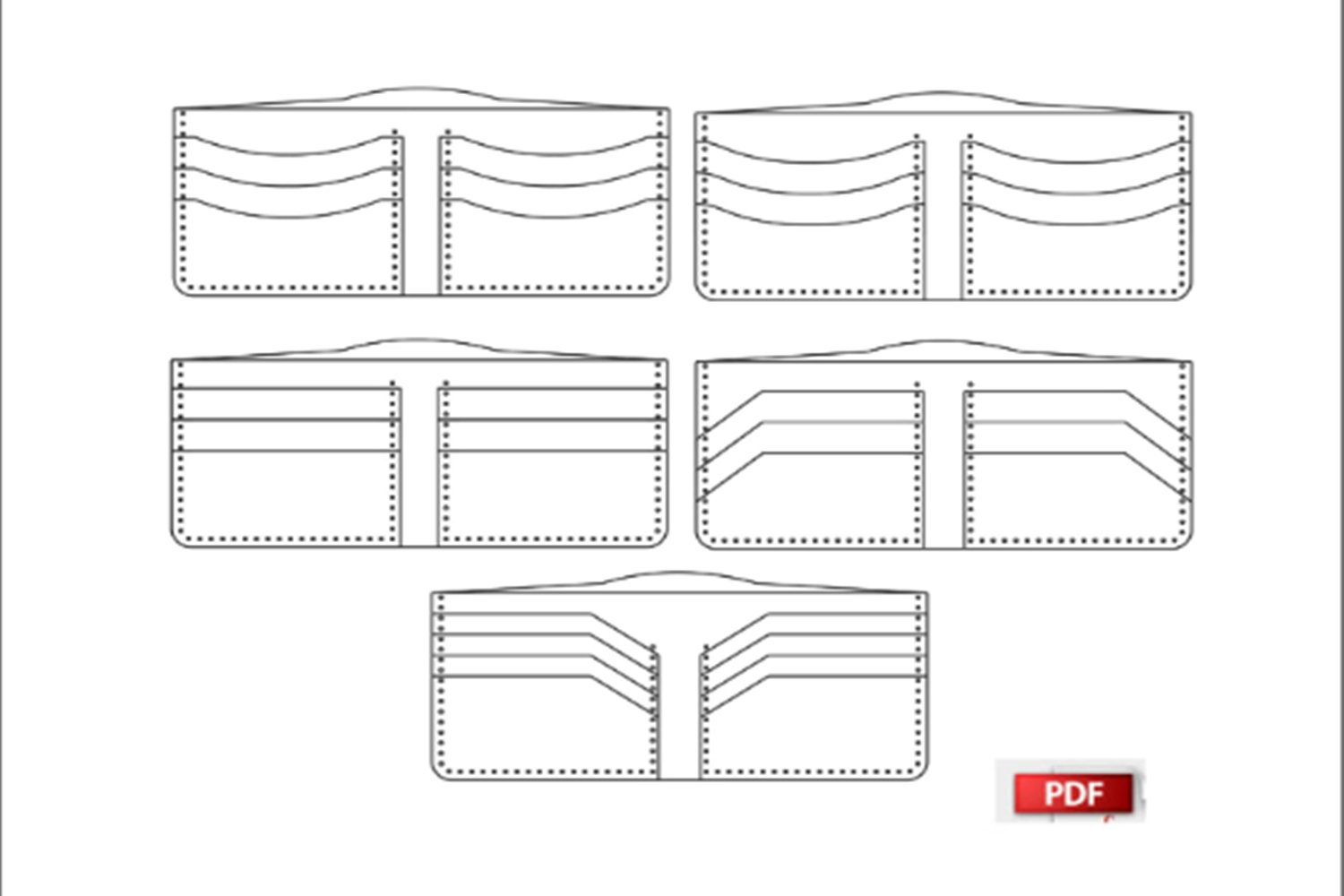 Simple Wallet Pattern-Leather Card Wallet Pdf-Slim Walletpdf regarding Free Printable Wallet Patterns