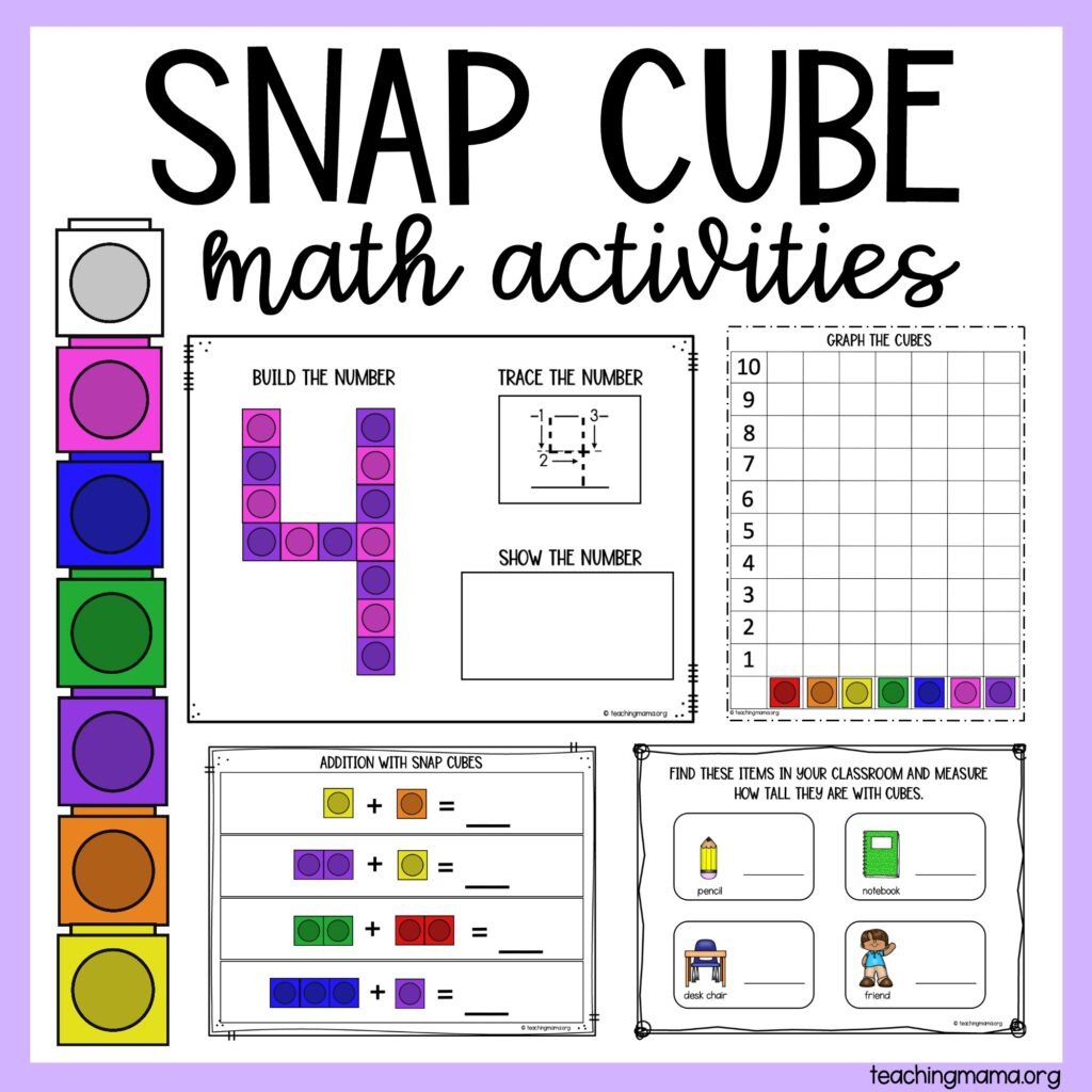 Snap Cube Number Sheets - Teaching Mama with regard to Free Printable Unifix Cubes Worksheets