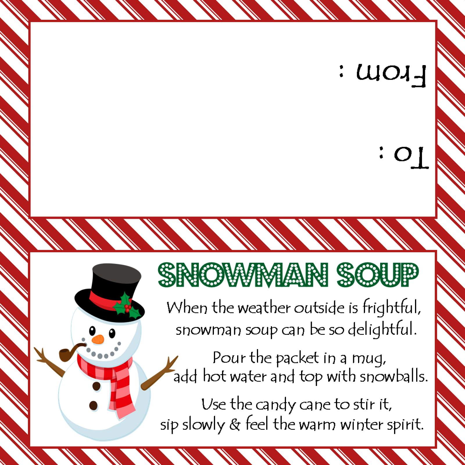 Snowman Soup Recipe Printable - Printable Party Favors for Template Free Printable Snowman Soup Labels