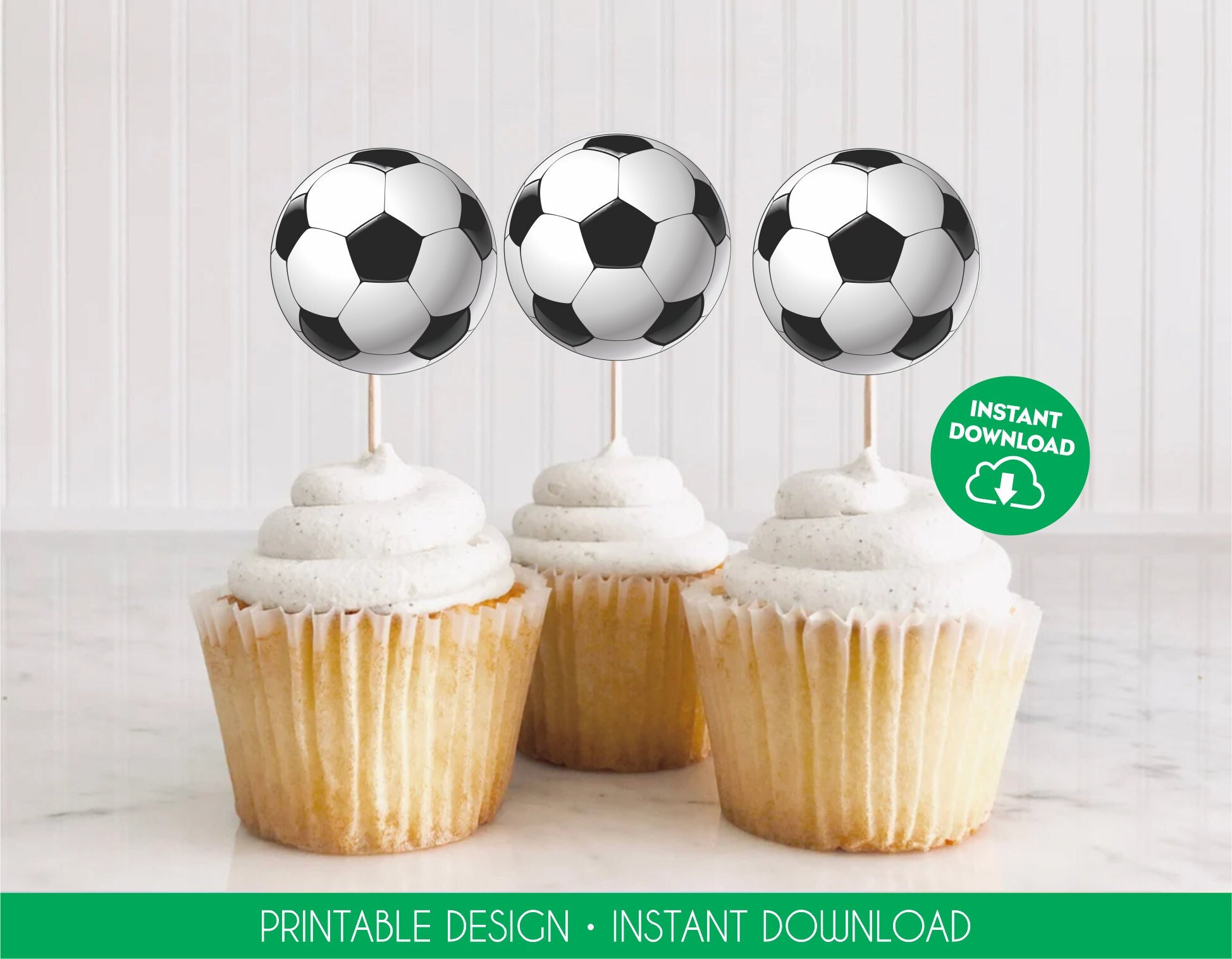 Soccer Cupcake Toppers Printable Soccer Birthday Toppers English in Football Cupcake Toppers Printable