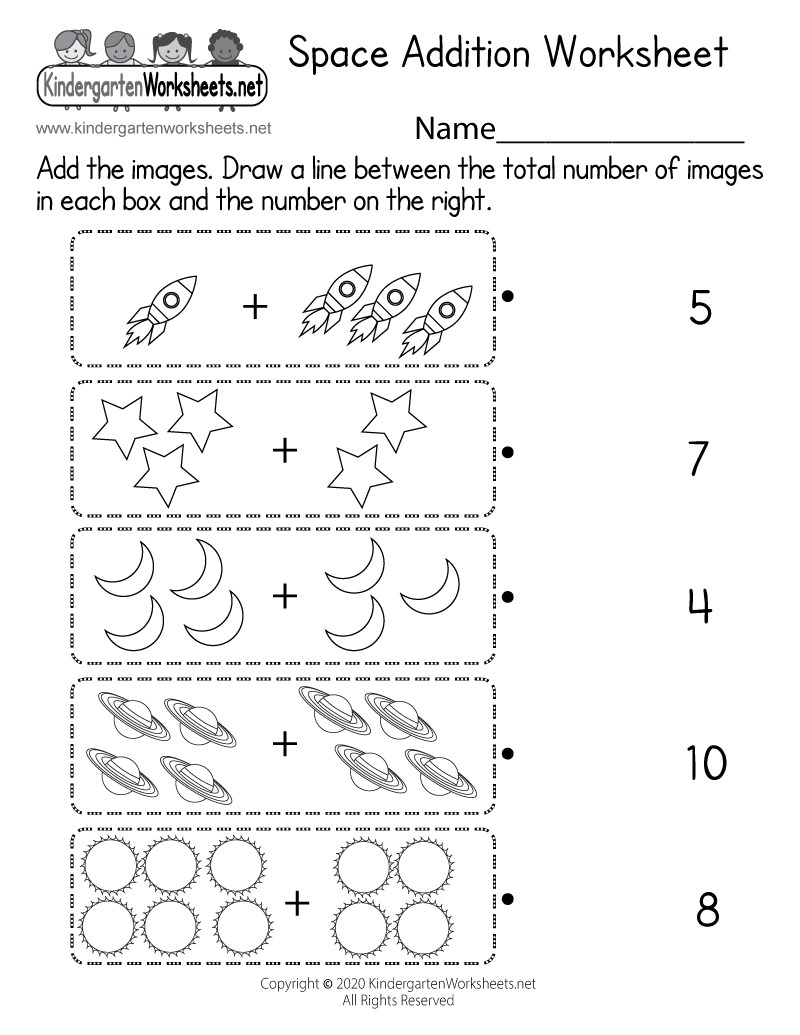 Space Addition Worksheet - Free Printable, Digital, &amp;amp; Pdf throughout Space Counting Worksheet Printable