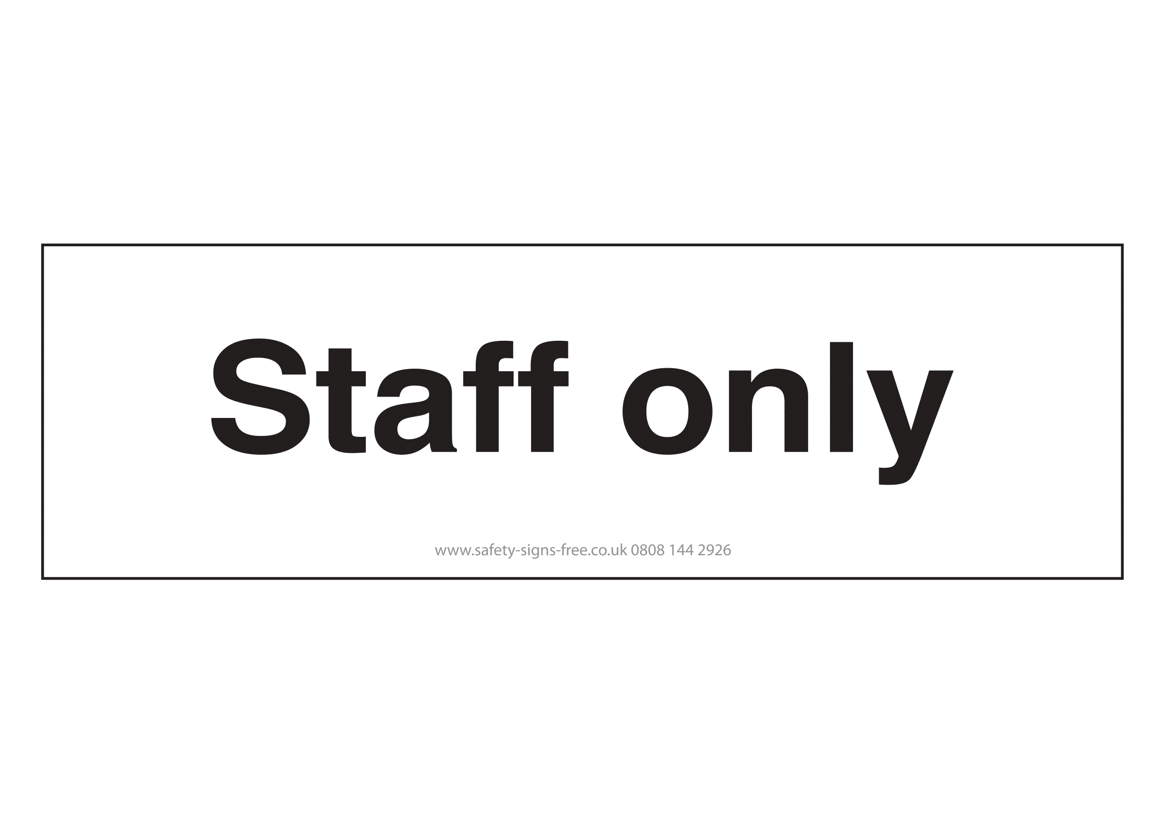 Staff Only Signs | Poster Template with Employees Only Sign Printable