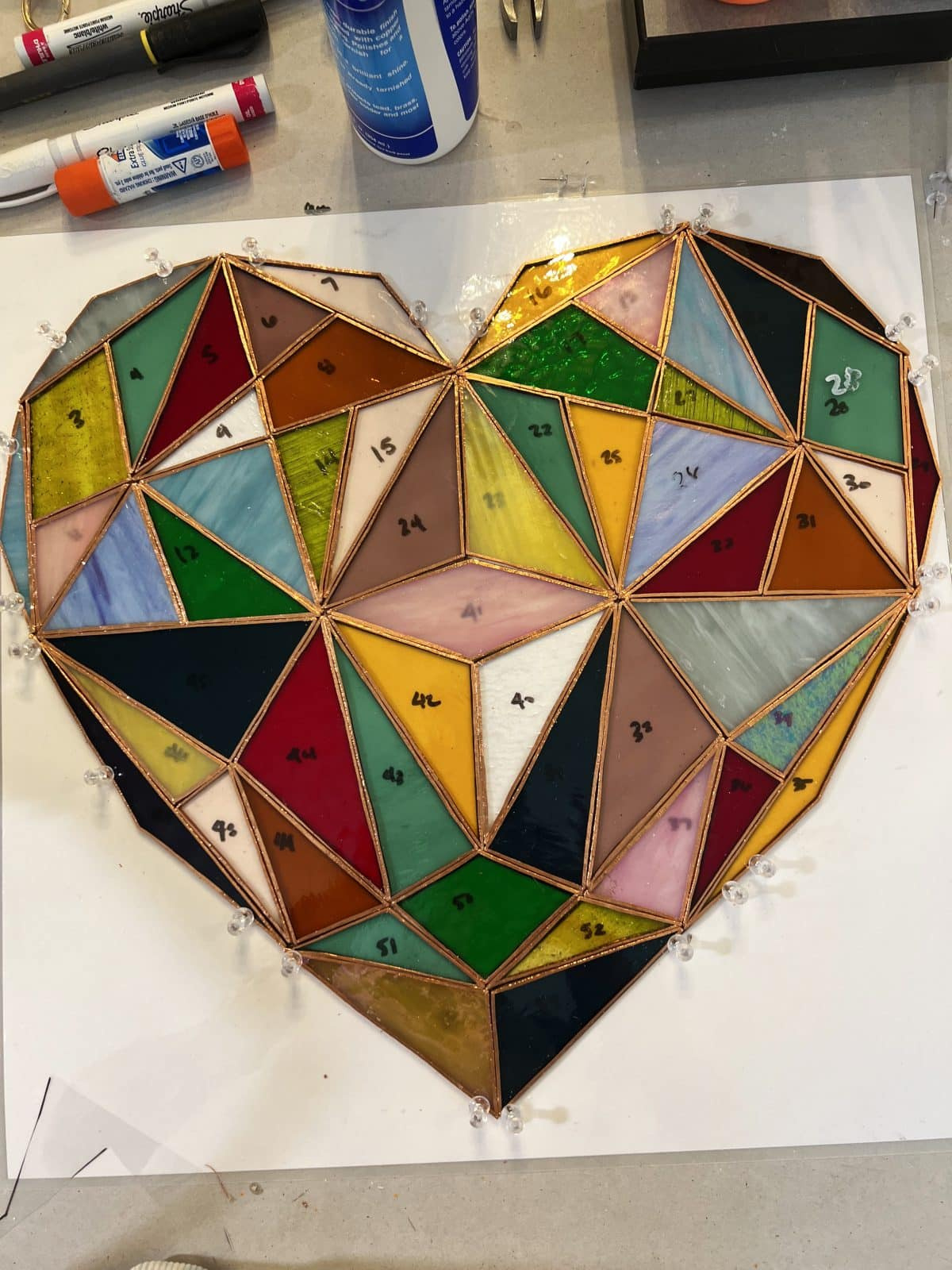 Stained Glass Heart Pattern {Free} - The Handmade Home with Printable Stained Glass Heart Patterns