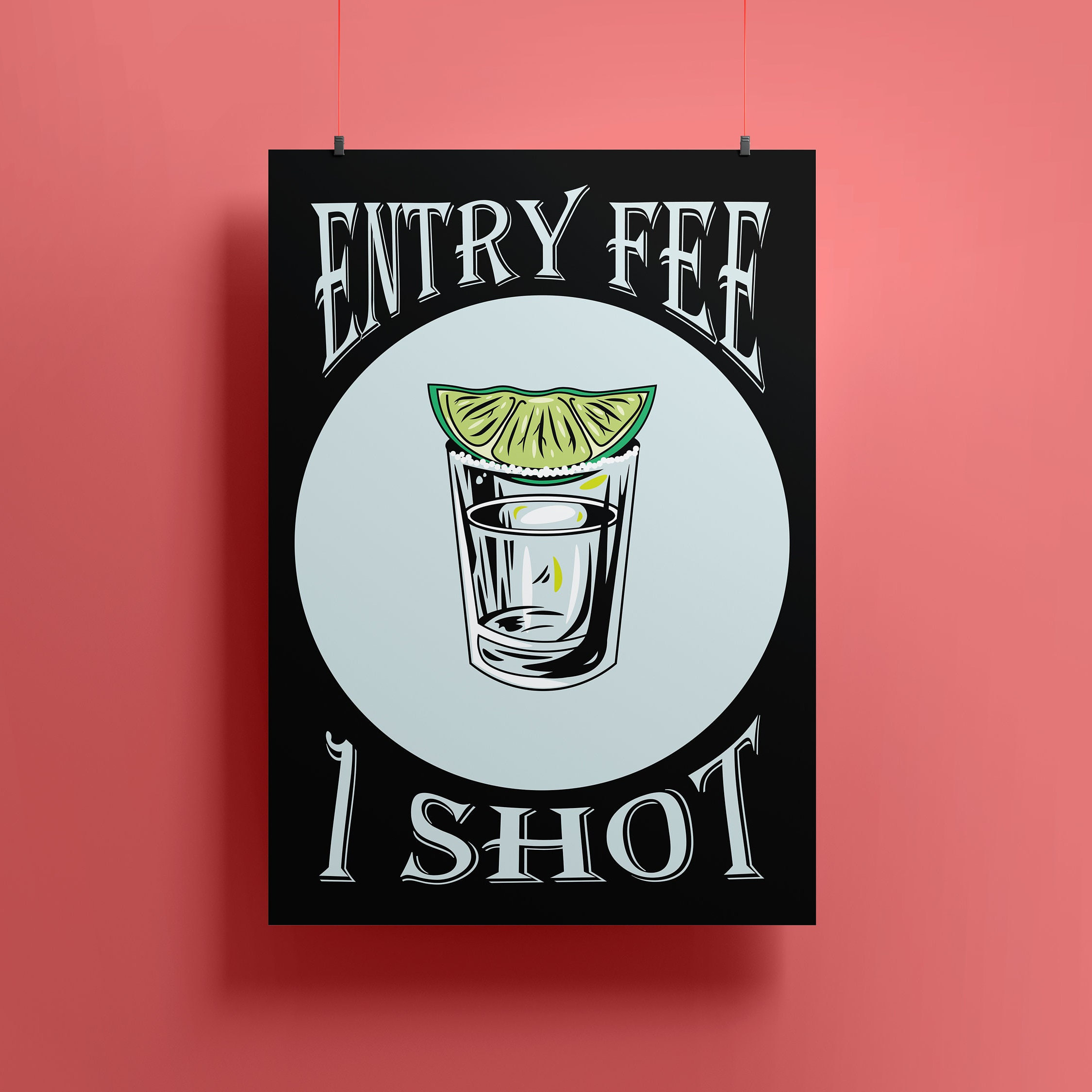 Startgebühr One Shot Schild, Druckbare Erwachsenen Party intended for Entry Fee One Shot Sign Printable