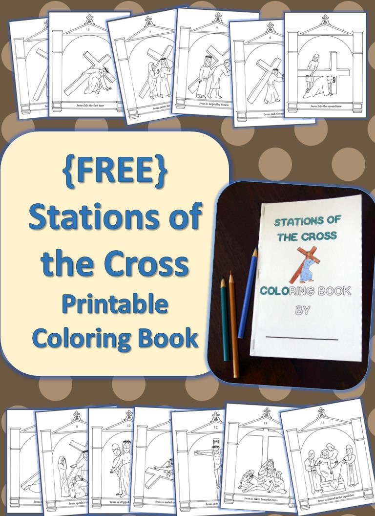 Stations Of The Cross Printable Coloring Book {Free} - Drawn2Bcreative within Free Stations Of The Cross Printables