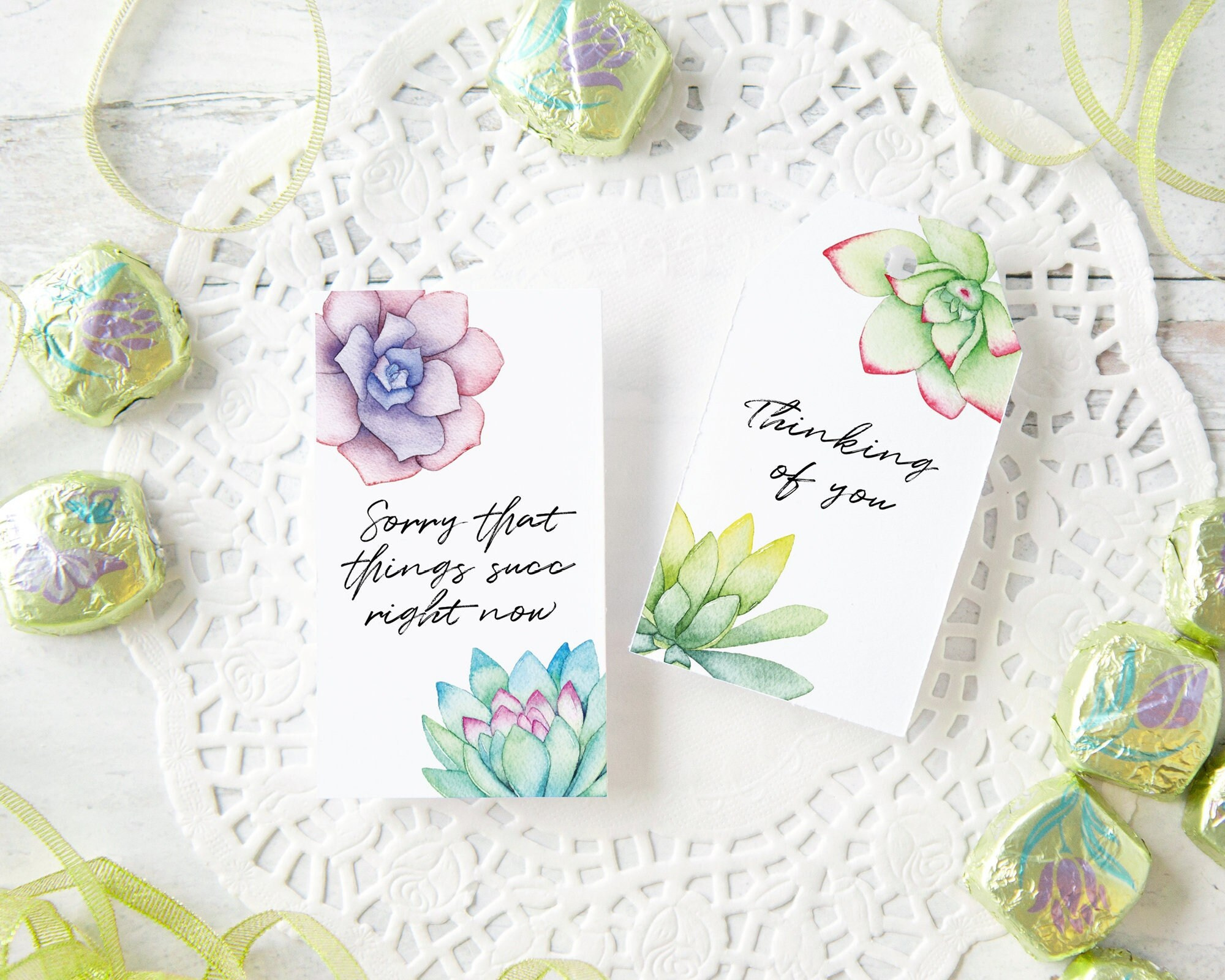 Succulent Gift Tags Printable Favor Tags That You Can Edit In with Free Printable Succulent Gift Tags