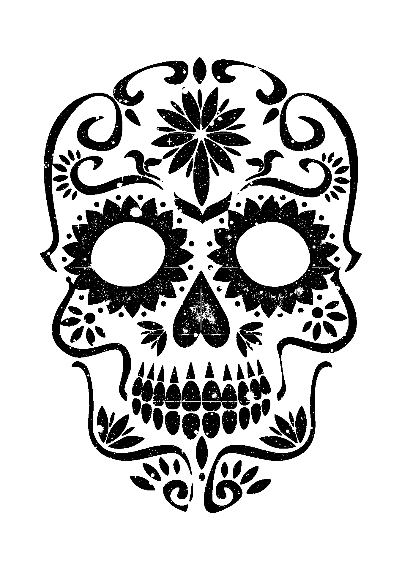 Sugar Skull Pumpkin Tutorial - News throughout Printable Cut Out Skull Stencil