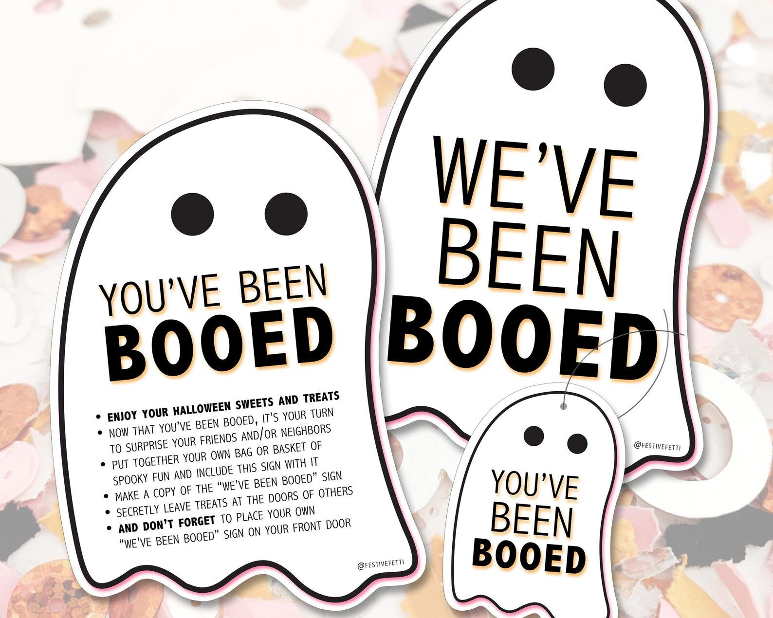 Super Cute You&amp;#039;Ve Been Booed Printable Signs For Halloween throughout Boo Bag Tags Printable Free