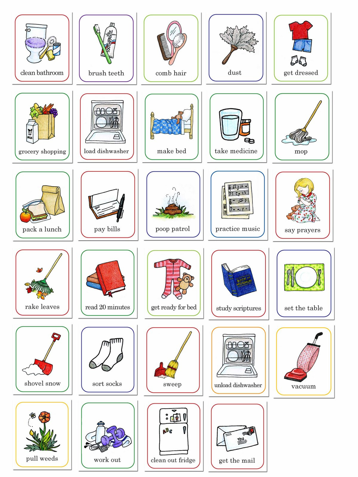 Susan Fitch Design: Job Chart. pertaining to Clipart Free Printable Preschool Job Chart Pictures