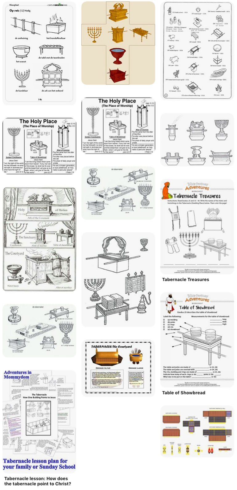 Tabernacle – Items Of Worship Printable - Sundayschoolist inside Printable Tabernacle Activity Pages