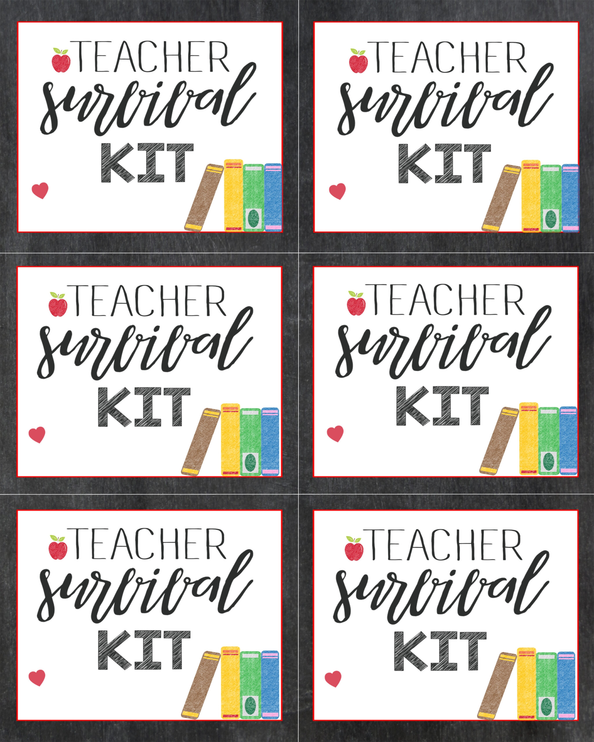 Teacher Survival Kit- Back To School Gift - Crisp Collective intended for Free Printable Teacher Survival Kit