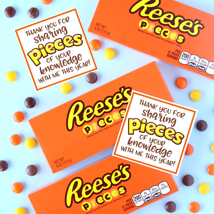 Teacher Thank You Gift With Free Printable - Kara Creates intended for Free Printable Reese&amp;amp;#039;s Thank You Printable