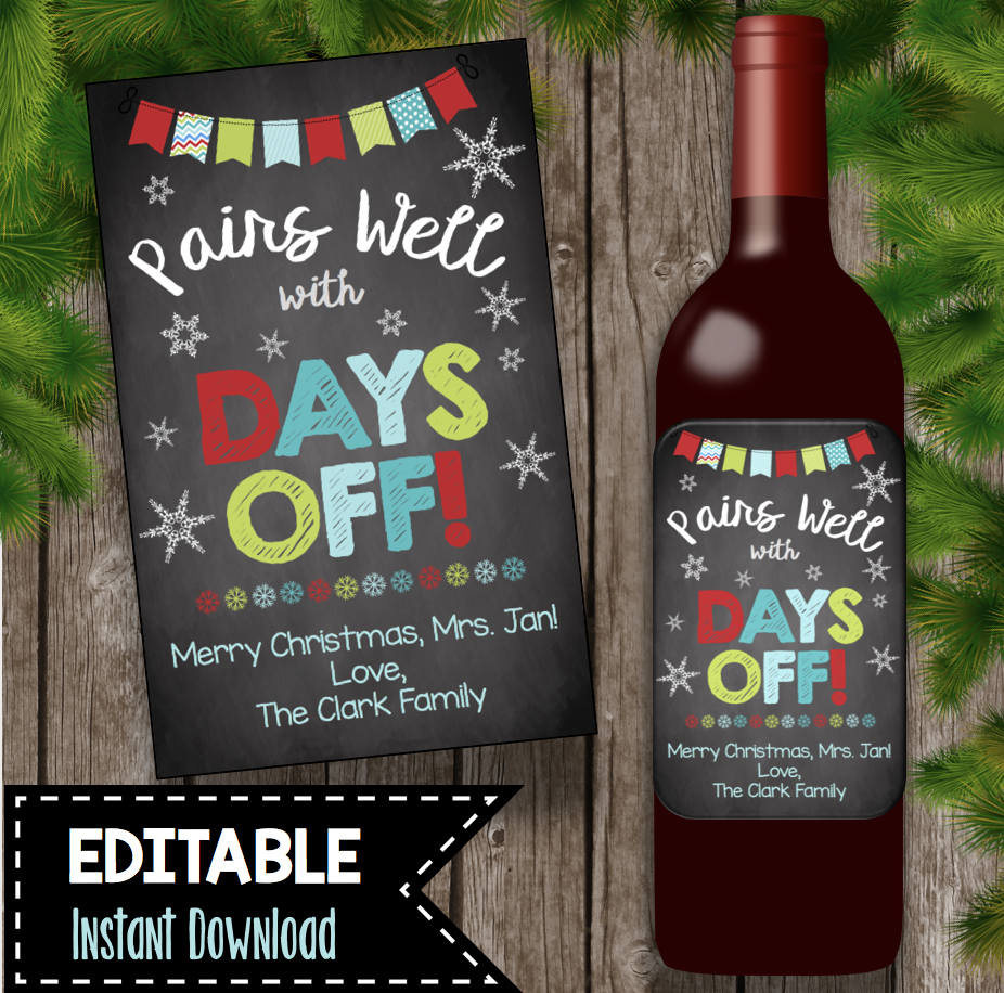 Teacher Wine Gift Printable Diy Editable Wine Label Teacher Thank for Free Printable Teacher Wine Tag