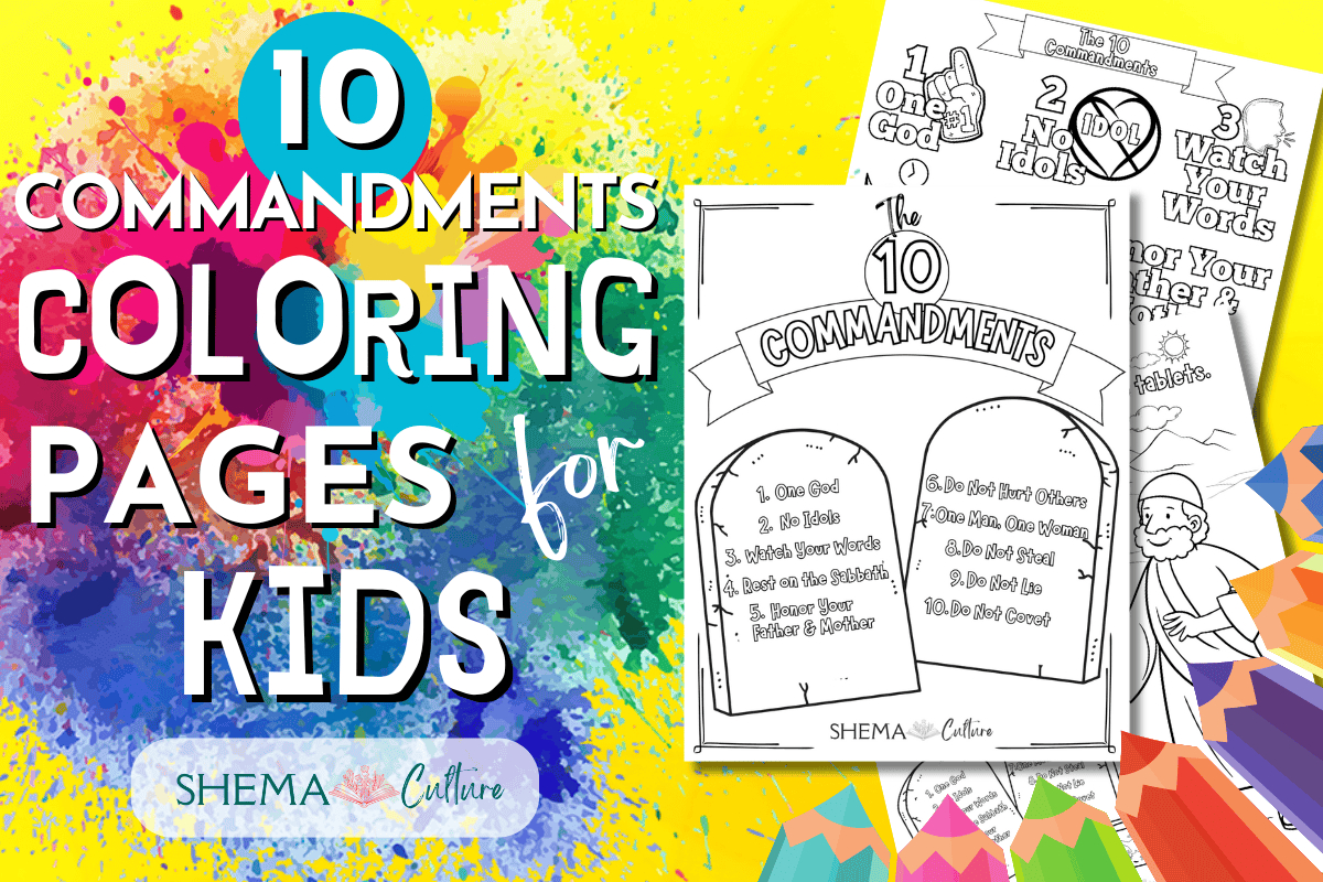 Ten Commandments Coloring Page: Free Printable Color Sheet in Free Printable 10 Commandments Coloring Page