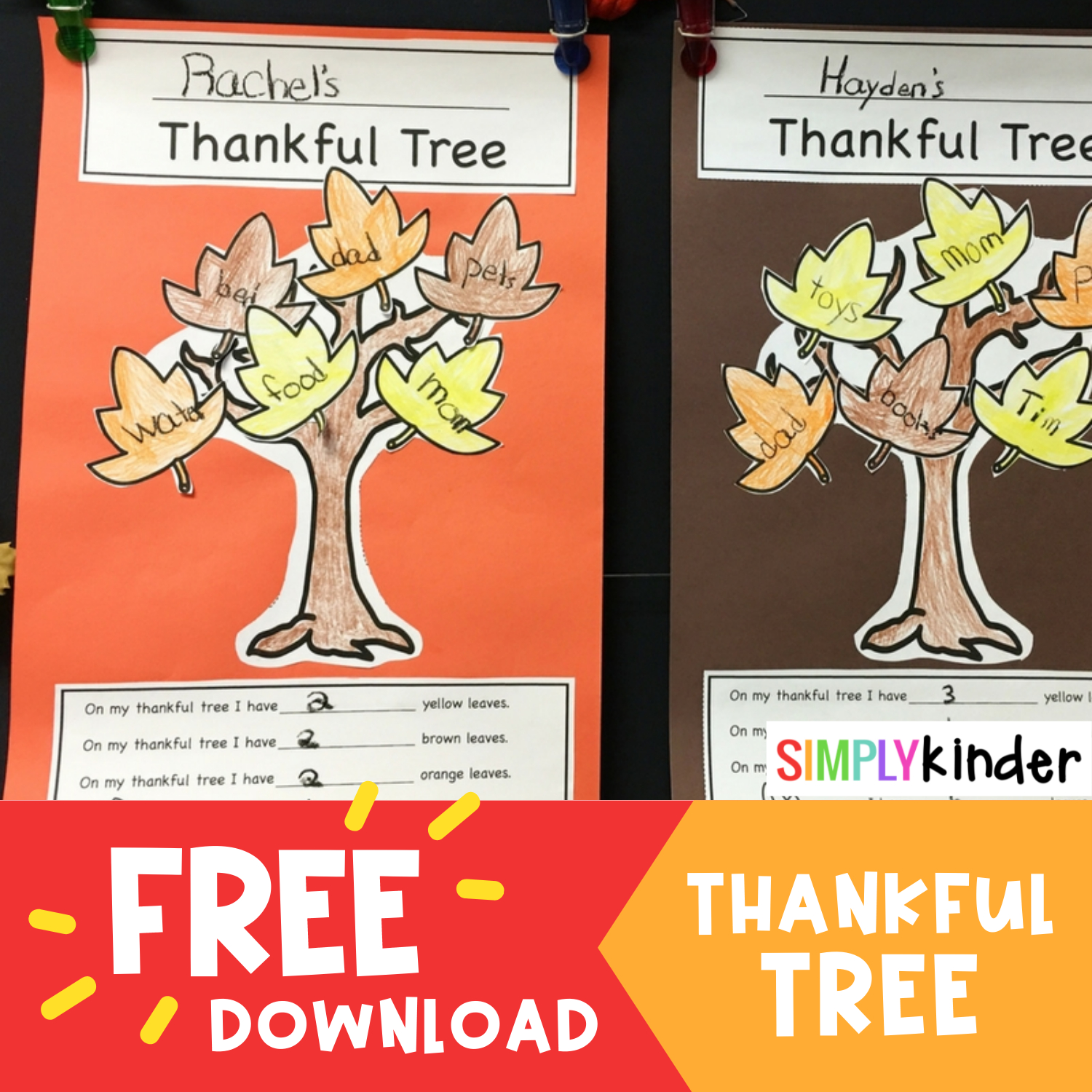 Thankful Tree Free Printable - Simply Kinder intended for Thankful Tree Free Printable