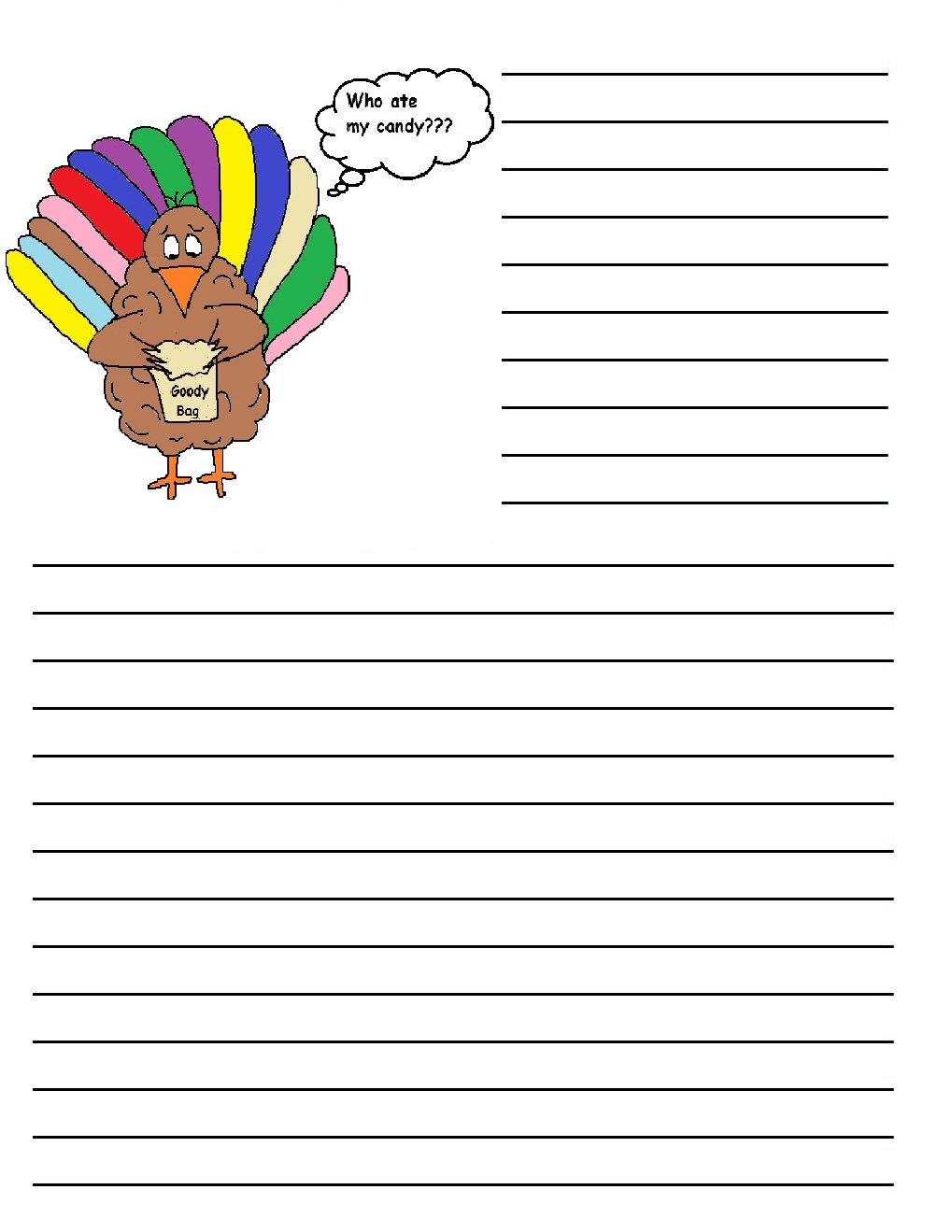 Thanksgiving Printable Writing Paper throughout Free Printable Thanksgiving Writing Paper