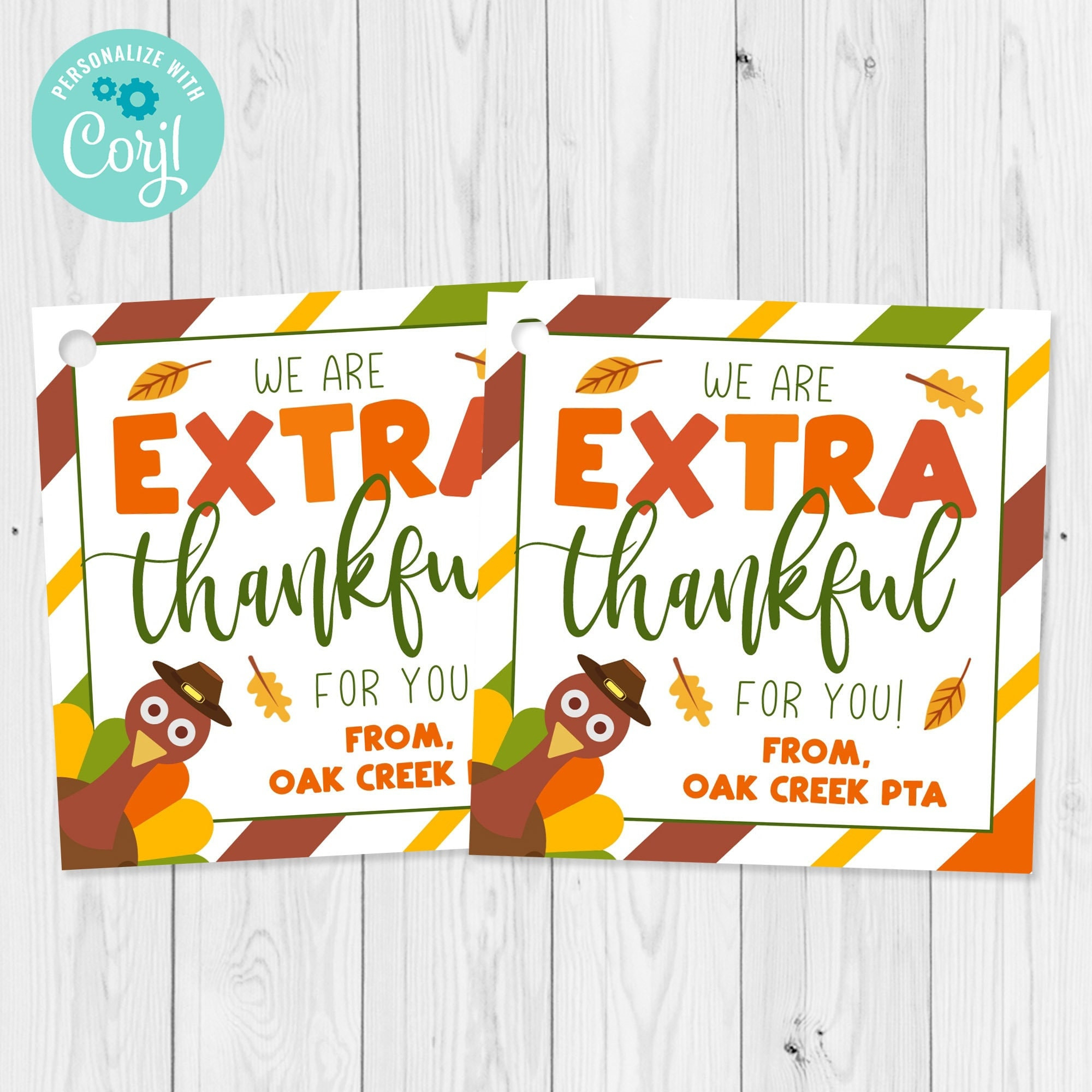 Thanksgiving We Are Extra Thankful For You Gift Tag Template, Fall within Extra Thankful For You Printable