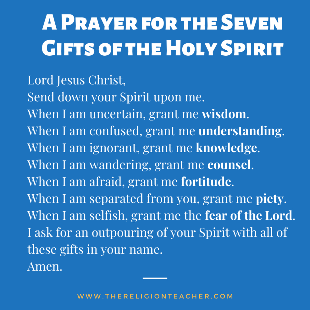 The 7 Gifts Of The Holy Spirit Lesson Plan &amp;amp; Worksheet throughout Free Printable Gifts of the Holy Spirit