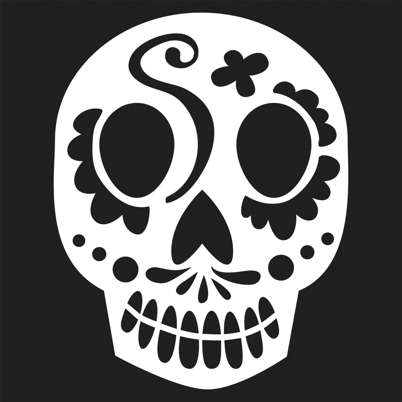 The Crafter&amp;#039;S Workshop • Template 10X10Cm Sugar Skull throughout Printable Cut Out Skull Stencil