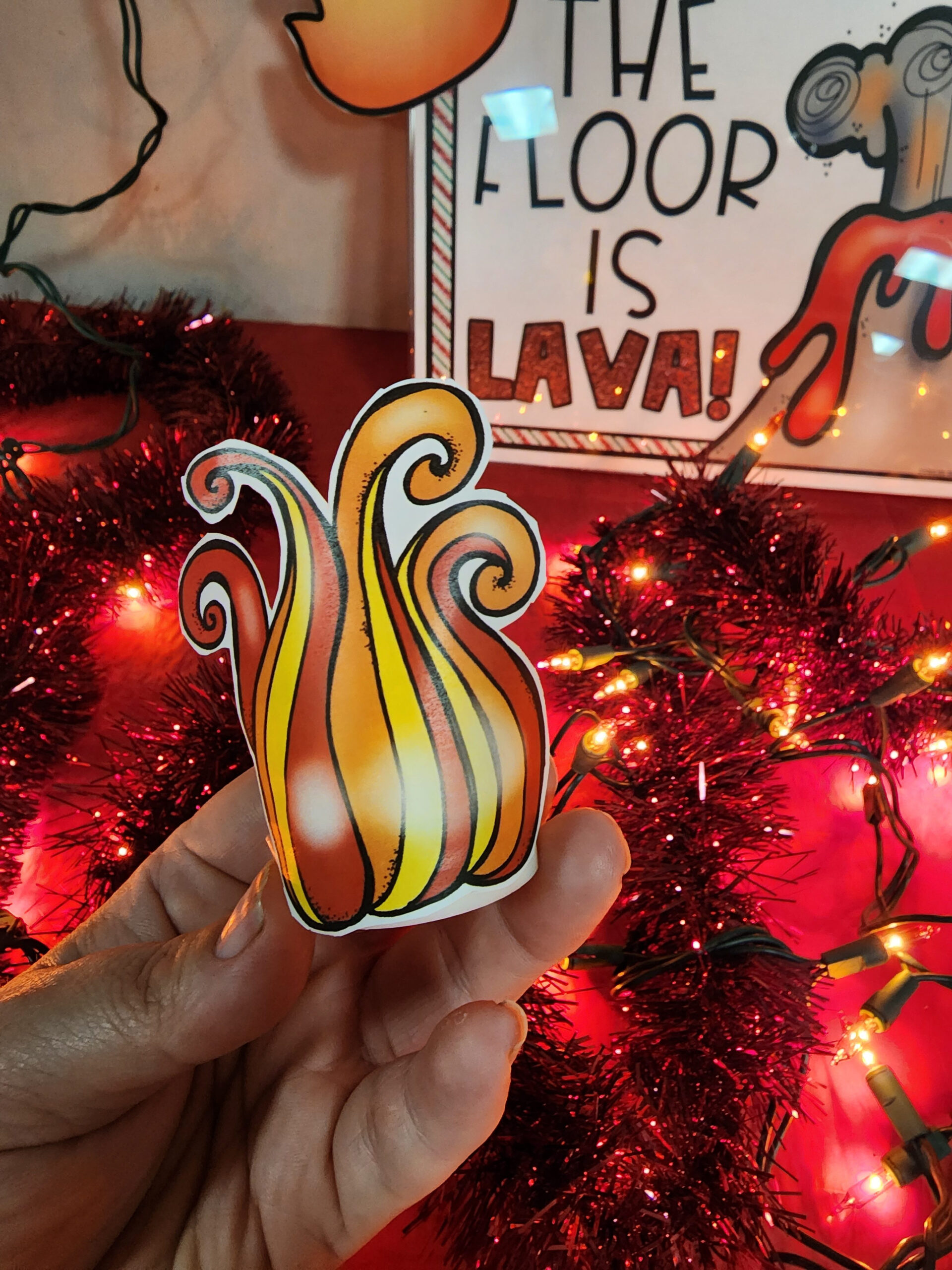 The Floor Is Lava Printable Poster Freebie – Elf Day 8 inside Floor Is Lava Printable