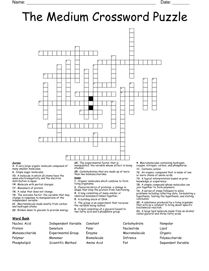 The Medium Crossword Puzzle - Wordmint for Medium Crossword Puzzles Printable