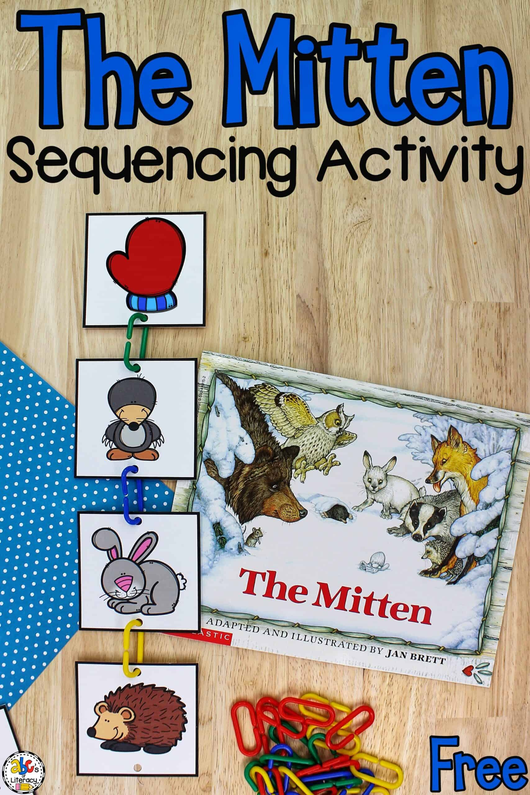 The Mitten Sequencing Activity: Connect Links Activity throughout Free the Mitten Printables
