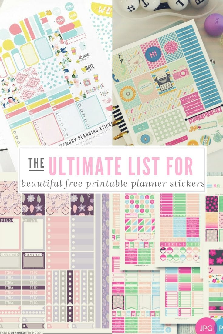 The Ultimate List For Beautiful Free Printable Planner Stickers for Happy Planner Free Printable Stickers