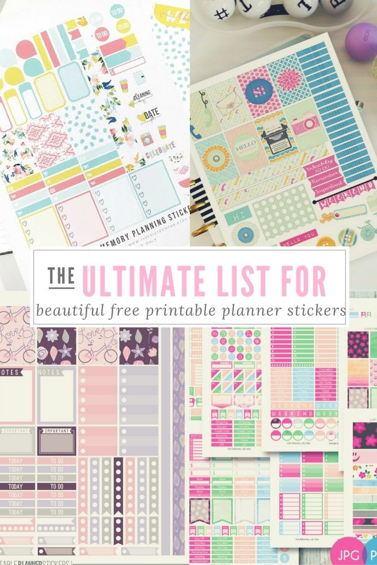 The Ultimate List For Beautiful Free Printable Planner Stickers intended for Happy Planner Stickers Free Printable