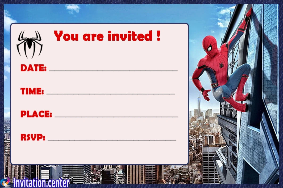 Throw The Ultimate Spider-Verse Party With These Free in Spiderman Free Invitations Printable