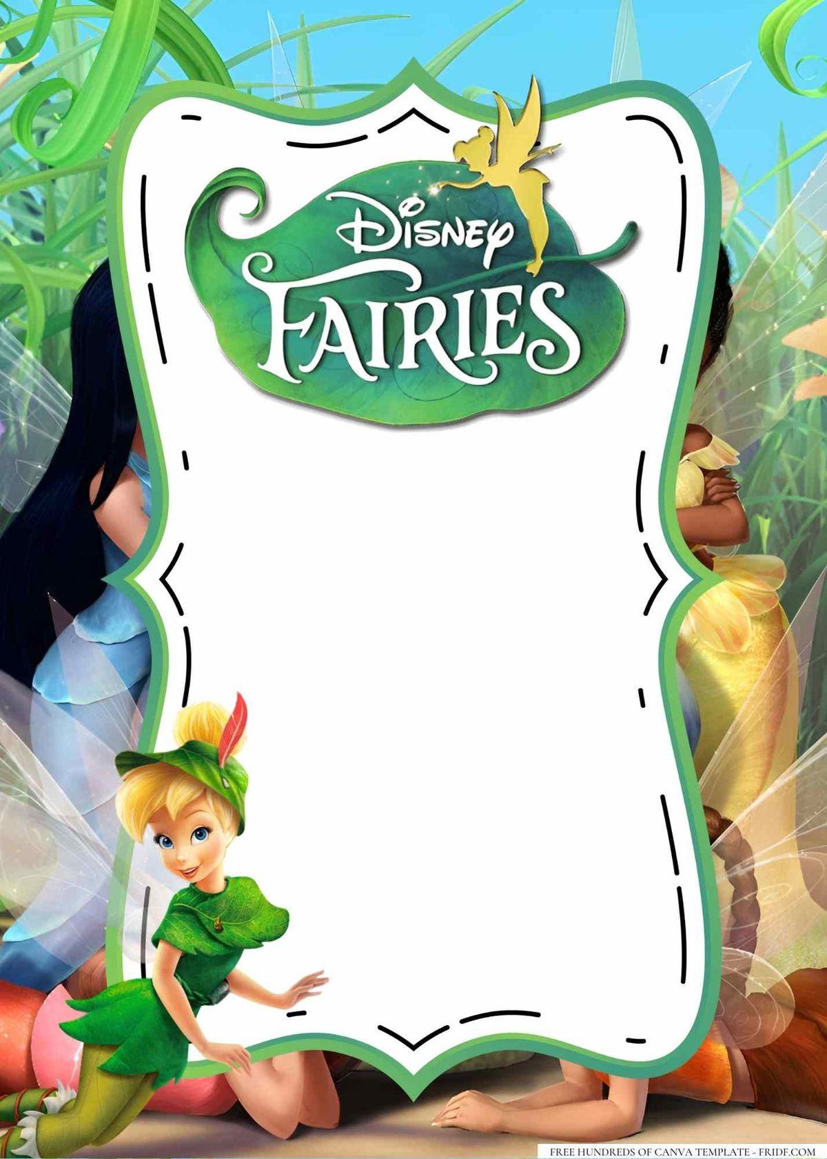 Tinkerbell And Friends Birthday Invitation Templates with Free Printable Tinkerbell Invitation Template