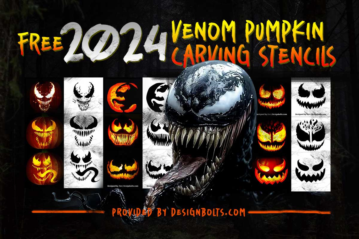 Top 10 Best Free Venom Halloween Pumpkin Carving Stencils 2024 within Free Printable Venom Pumpkin Carving Stencils