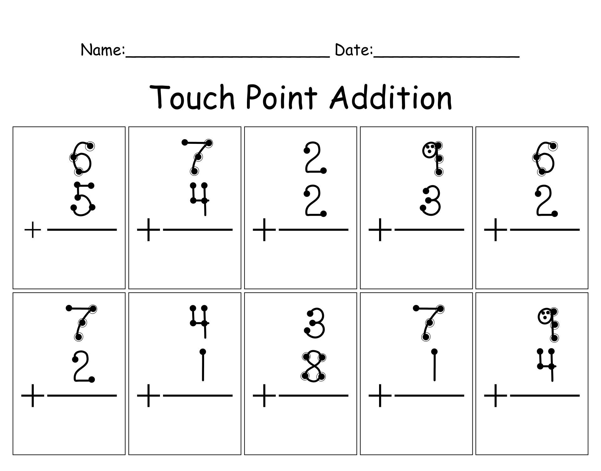 Touchmath Numbers 1 9 - 10 Free Pdf Printables | Printablee pertaining to Touch Math Numbers 1-9 Printable Free