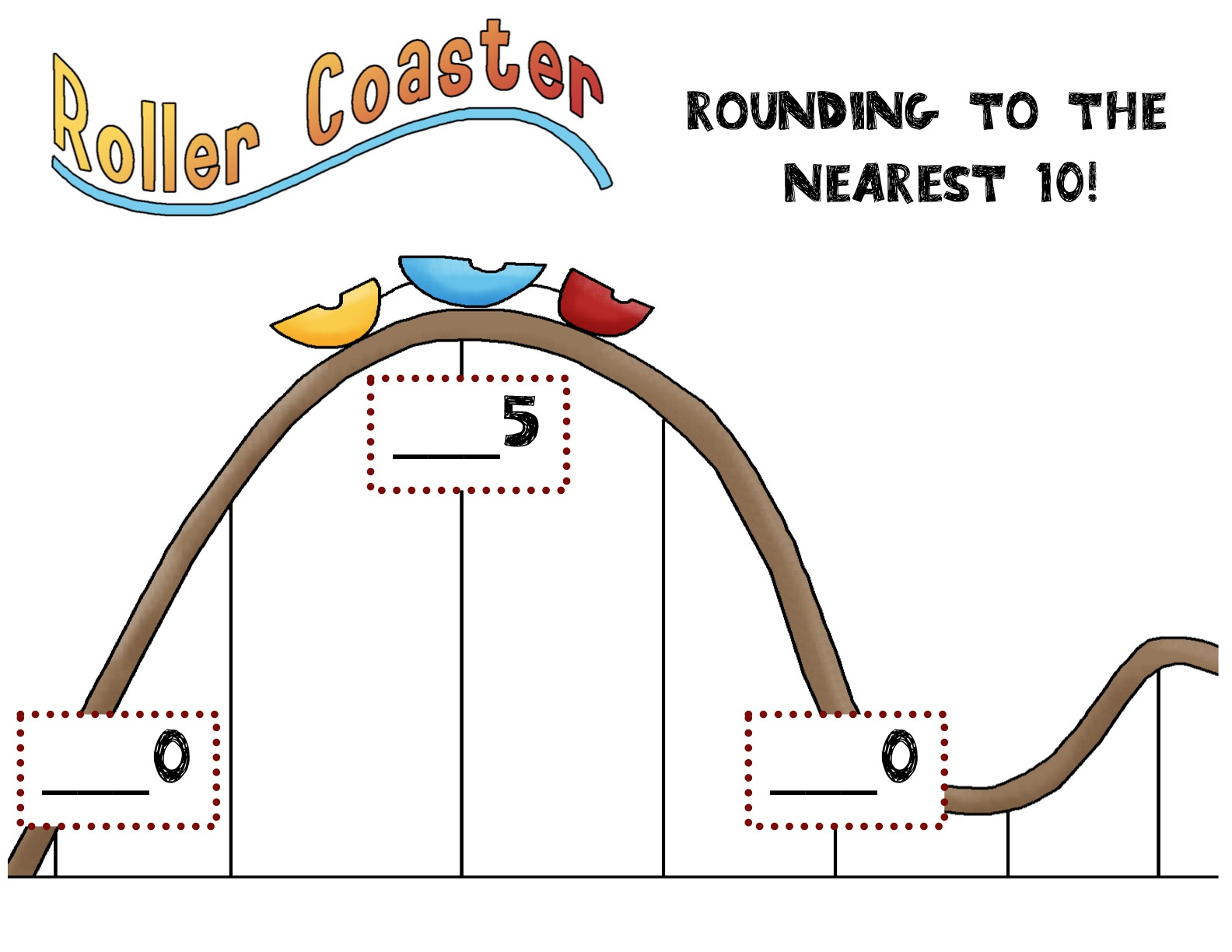 Two Can Do It: Rounding To The Nearest 10 pertaining to Rounding Roller Coaster Printable