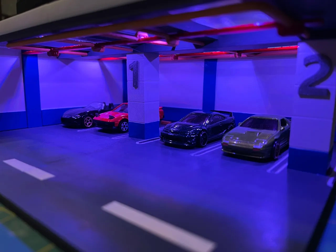 Underground Car Park Diorama For 1/64 Scaled Carsagoston throughout Free Printable Parking Lot Diorama