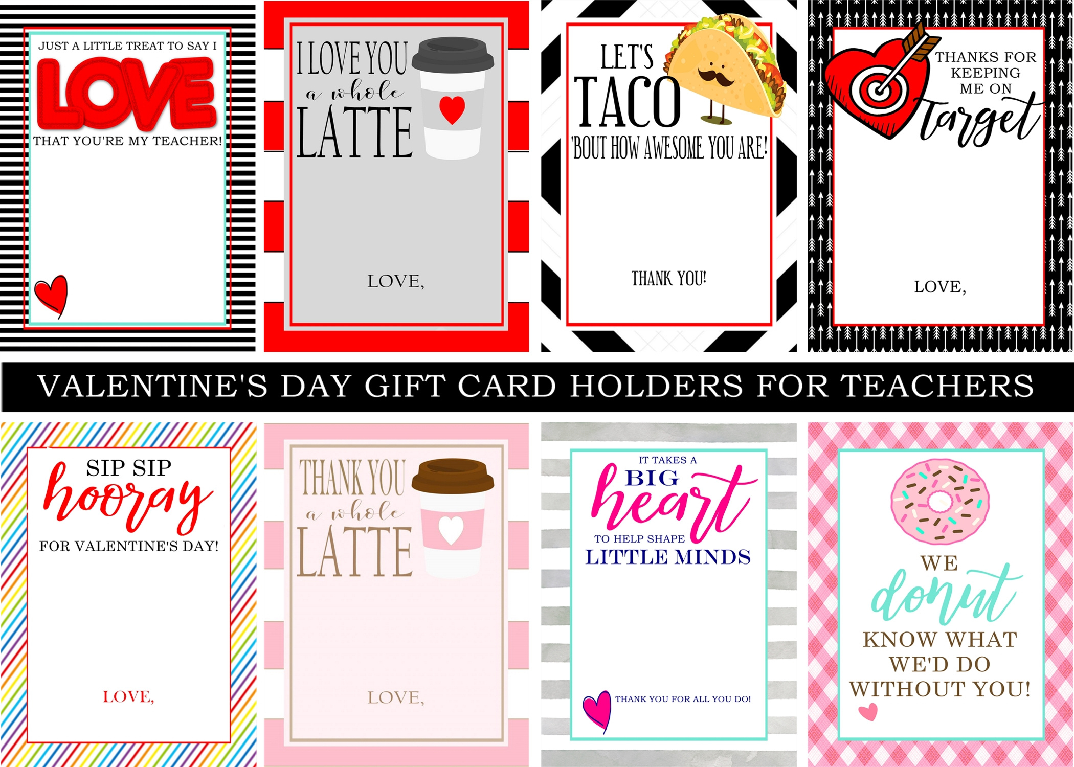 Valentine Gift Card Holders For Teachers - Crisp Collective throughout Printable Teacher Valentine Cards Free