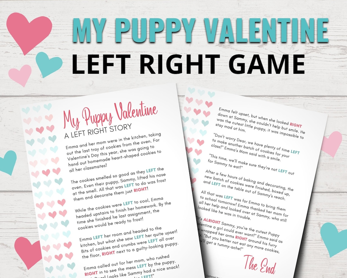 Valentine Left Right Game: Gift Exchange Ideas For Valentine'S Day intended for Free Printable Left Right Valentine Game