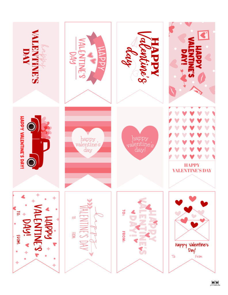 Valentine Tags - 300 Free Printable Tags | Printabulls in Free Valentine Tag Printables