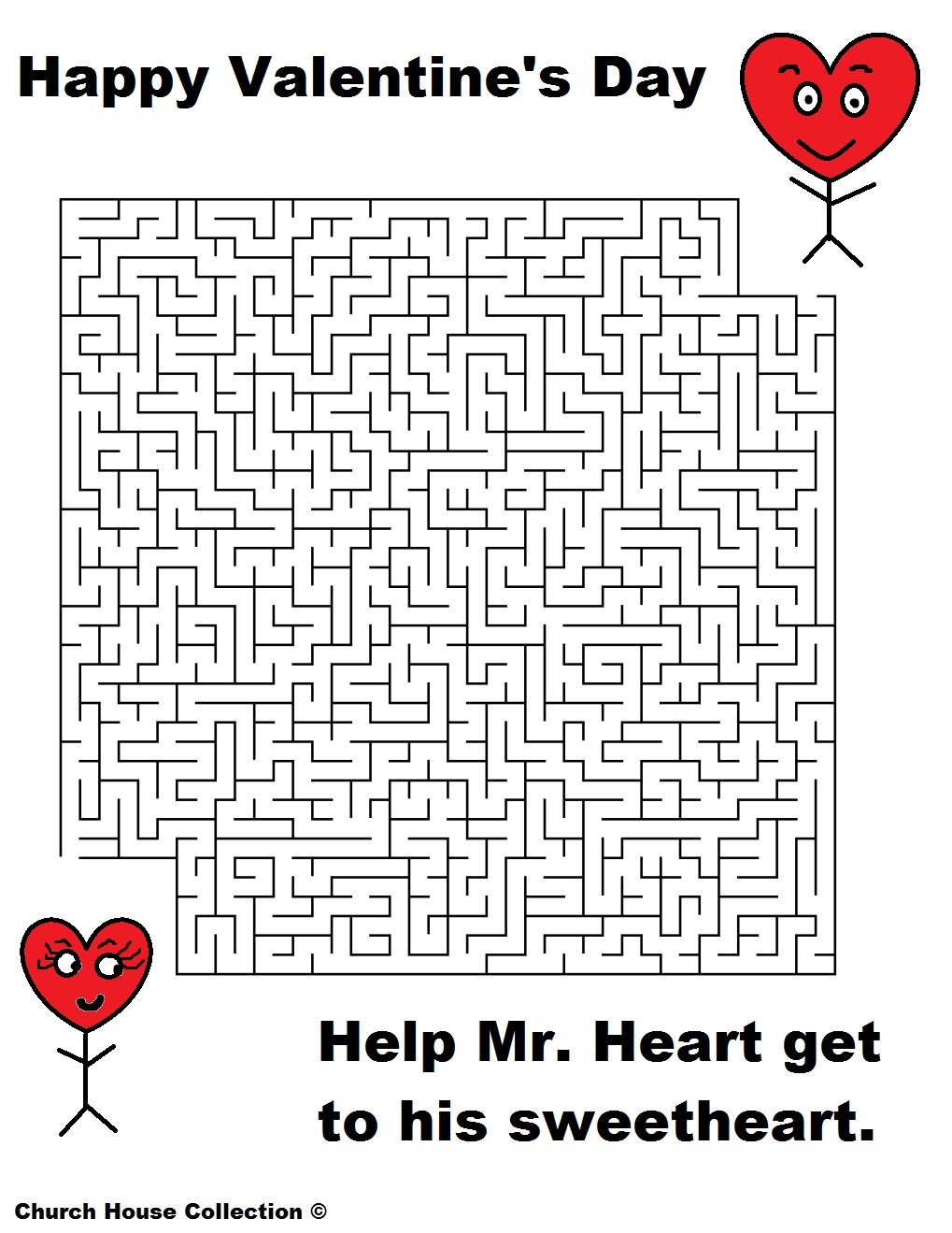 Valentine&amp;#039;S Day Mazes For School with Valentine&amp;#039;S Day Maze Free Printable