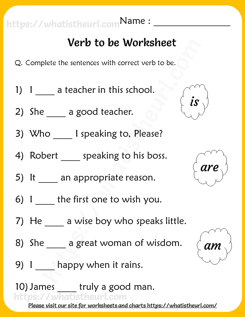 Verb To Be Worksheets For Grade 2 - Your Home Teacher intended for Printable Grammar Worksheets For Grade 2