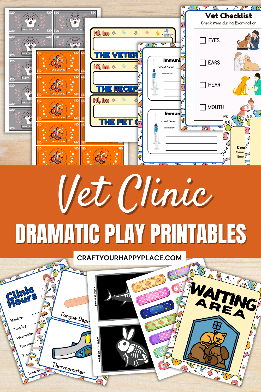 Veterinary Clinic Dramatic Pretend Play (44 Page Free Printable throughout Vet Role Play Free Printables