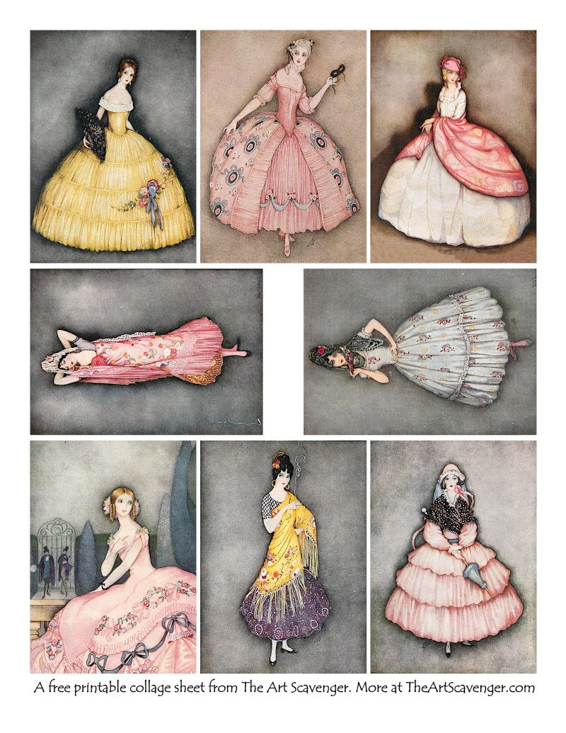 Victorian — Free Printable Collage &amp;amp; Ephemera Sheets — The Art throughout Vectoria Designs Free Printables