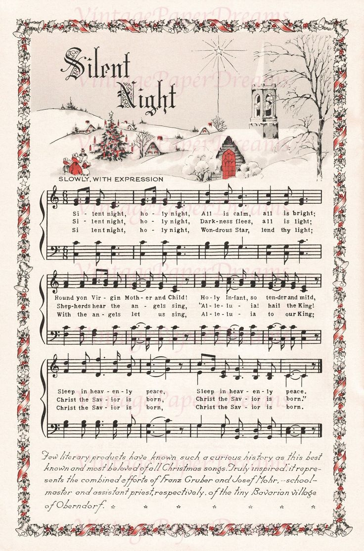 Vintage Printable Christmas Carol Sheet Music Pdf Traditional pertaining to Old Fashioned Free Printable Vintage Christmas Sheet Music